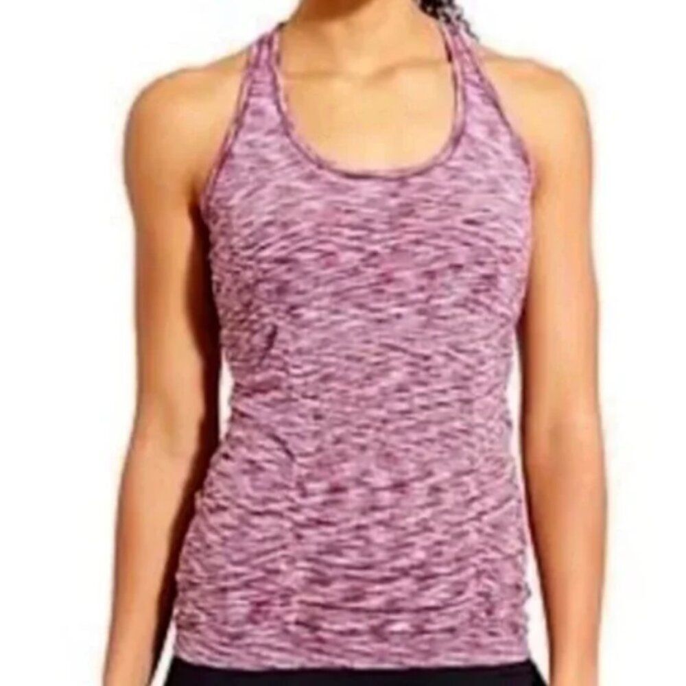 Athleta Fastest Track Purple Space Dye Seamless Active Tank Top Size XS